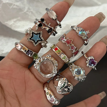 Y2K Crystal Rings - Monyst